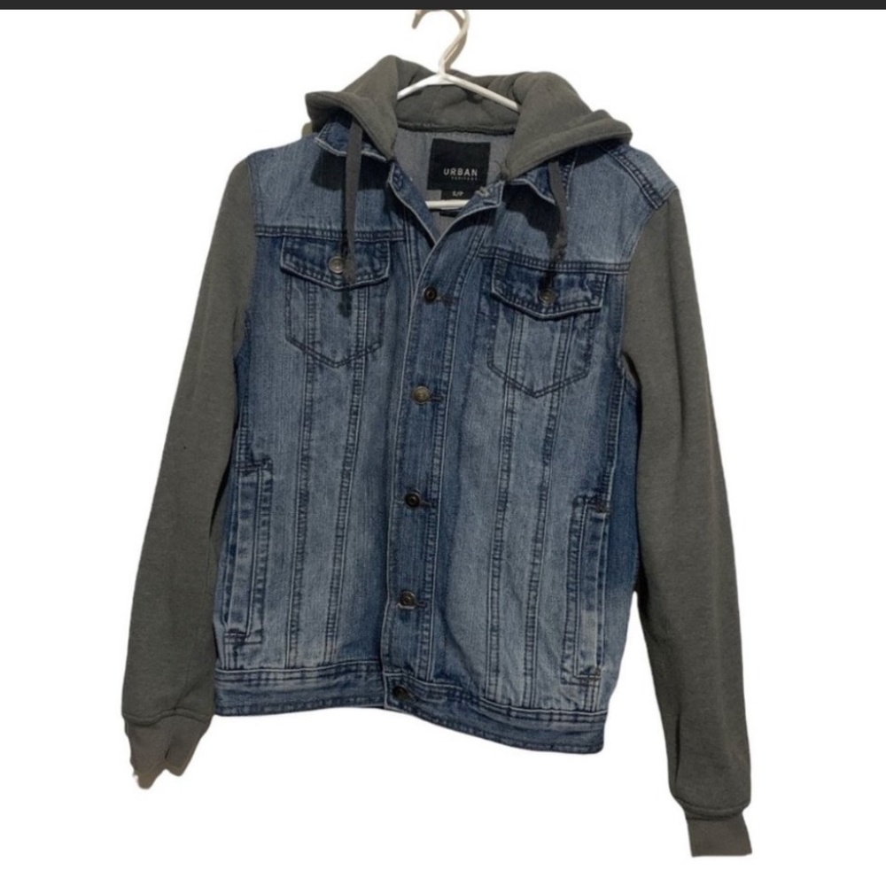 💋3/30 Urban behaviour denim hoodie jacket unique wash